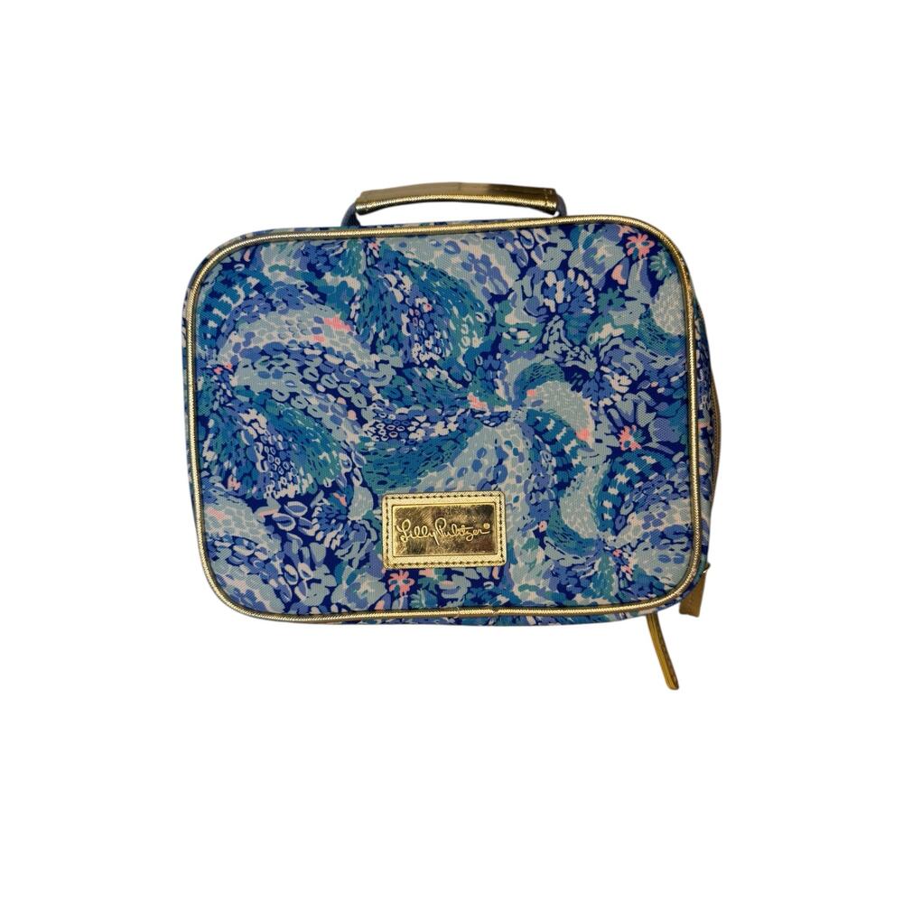 Lilly Pulitzer‎ Blue Thermal Lunch Box Adjustable Shoulder Strap